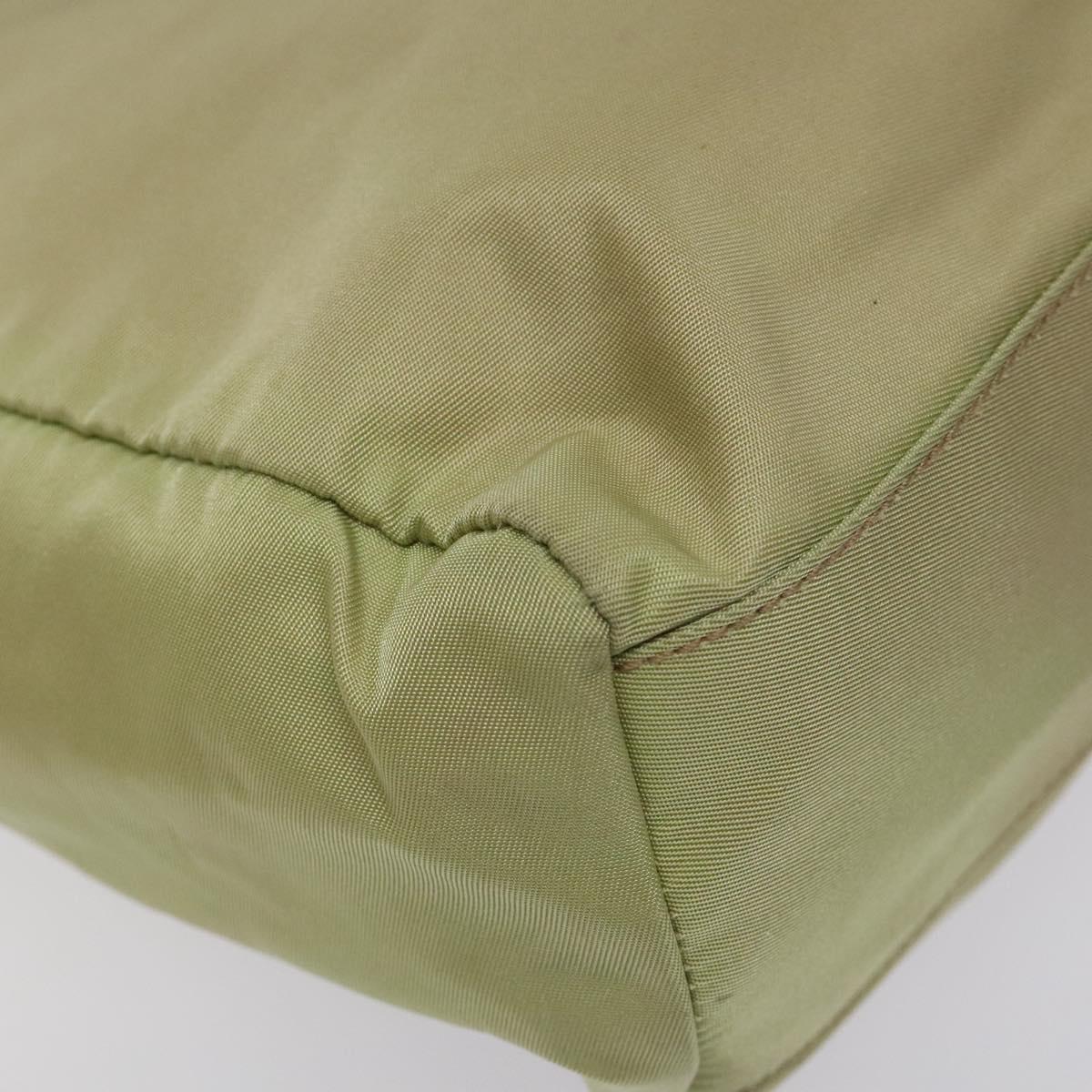 PRADA Hand Bag Nylon Beige Auth BA2425