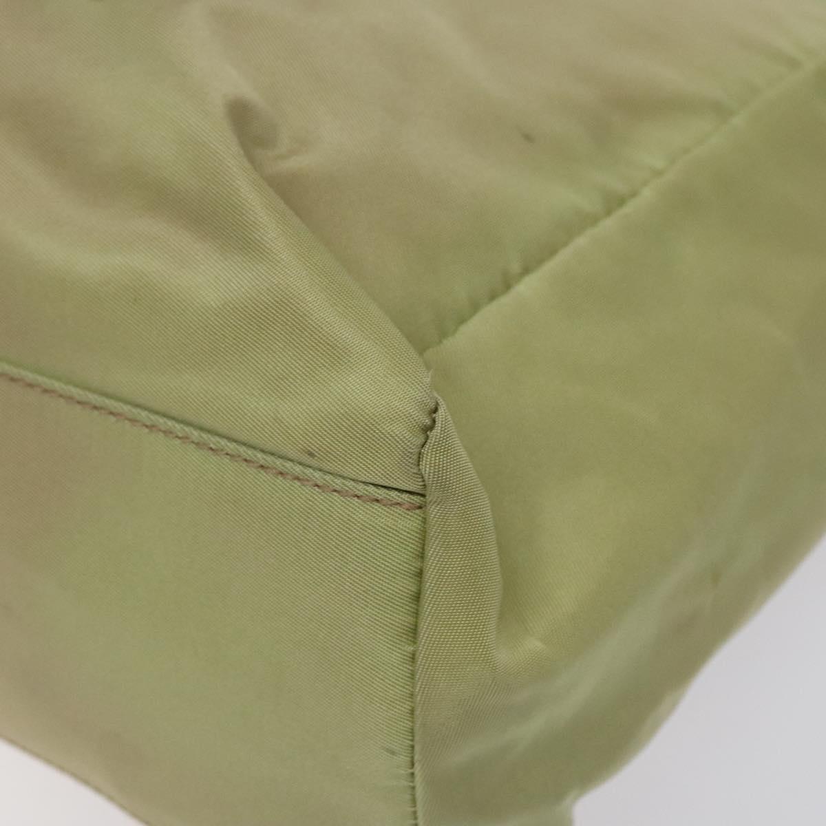 PRADA Hand Bag Nylon Beige Auth BA2425