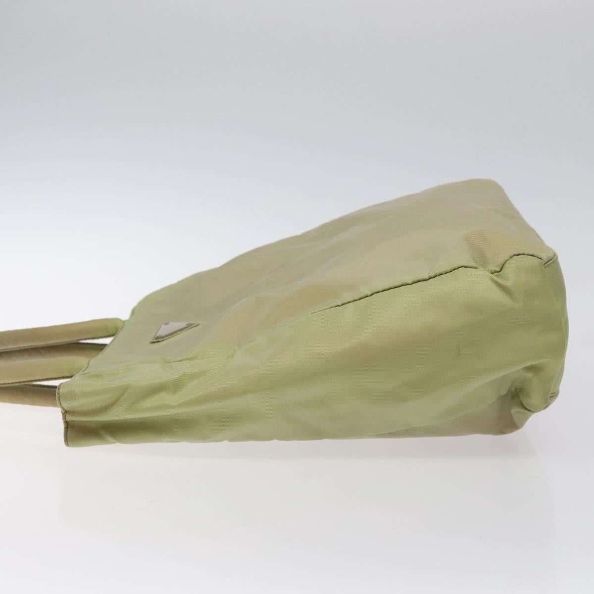 PRADA Hand Bag Nylon Beige Auth BA2425