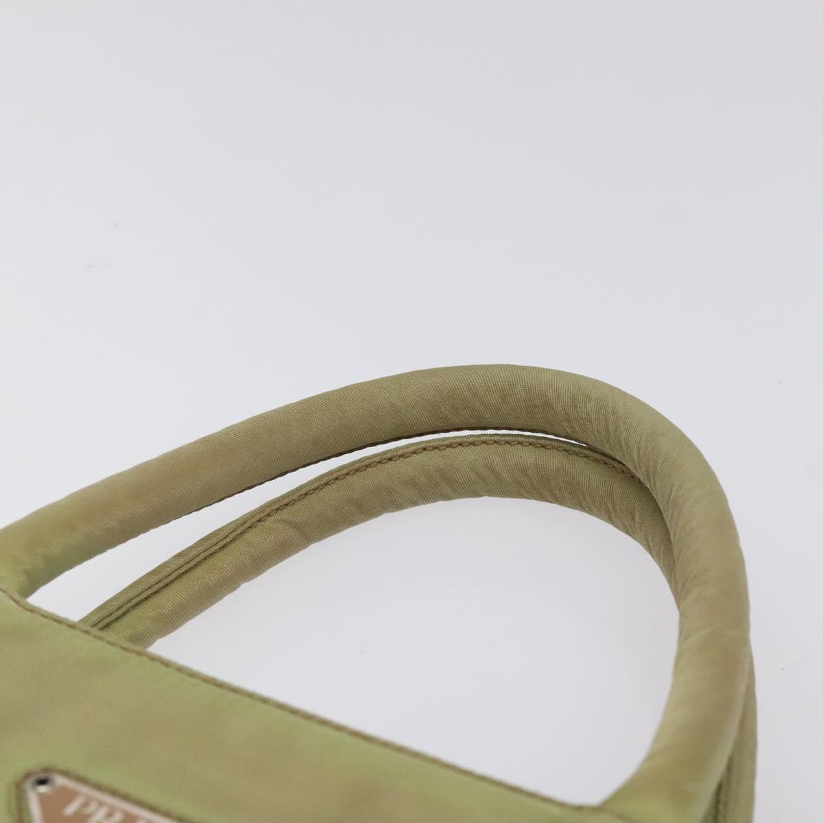 PRADA Hand Bag Nylon Beige Auth BA2425