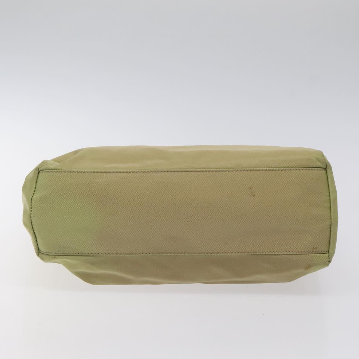 PRADA Hand Bag Nylon Beige Auth BA2425