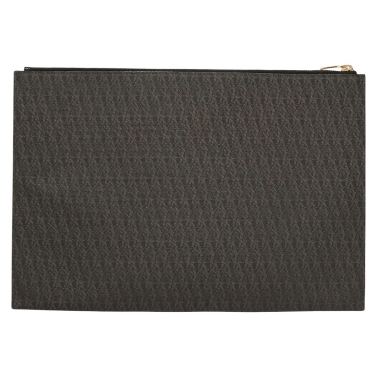 SAINT LAURENT Document case PVC Brown Auth BA2460