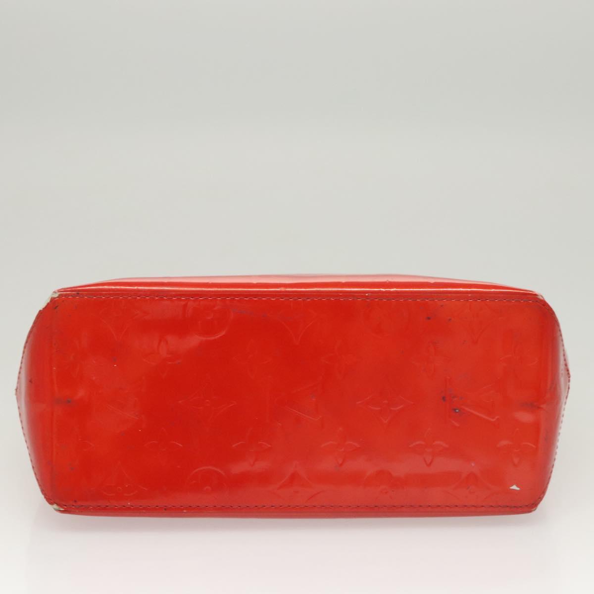 LOUIS VUITTON Monogram Vernis Reade PM Hand Bag Red Rouge M91088 LV Auth BA2461