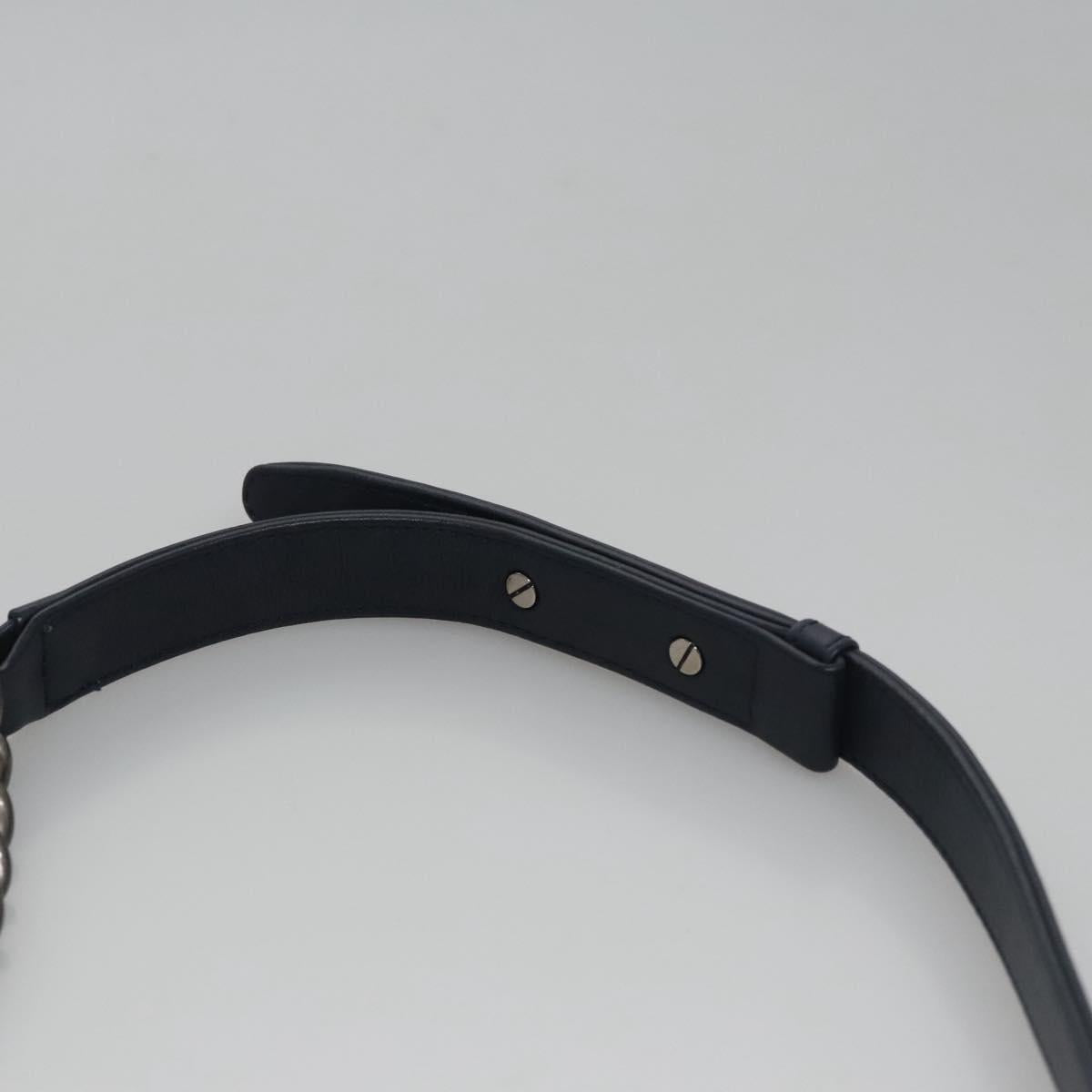 CHANEL Chain Matelasse Boy Chanel Shoulder Bag Lamb Skin Navy CC Auth BA246AM