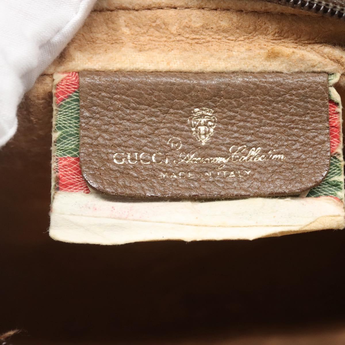 GUCCI GG Supreme Web Sherry Line Clutch Bag PVC Beige 89 01 002 Auth BA2470