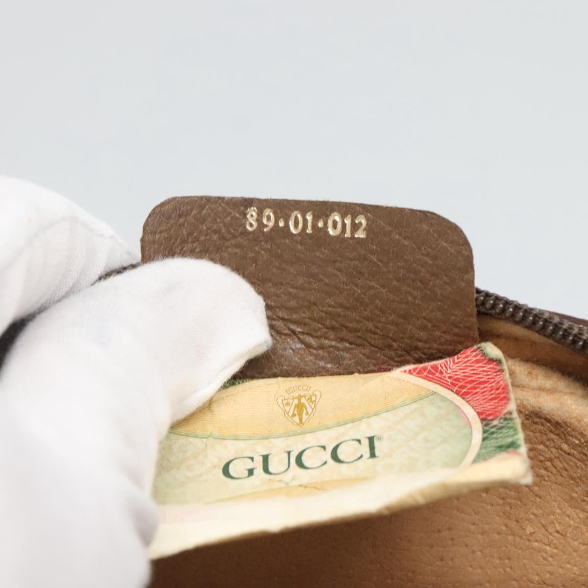 GUCCI GG Supreme Web Sherry Line Clutch Bag PVC Beige 89 01 002 Auth BA2470