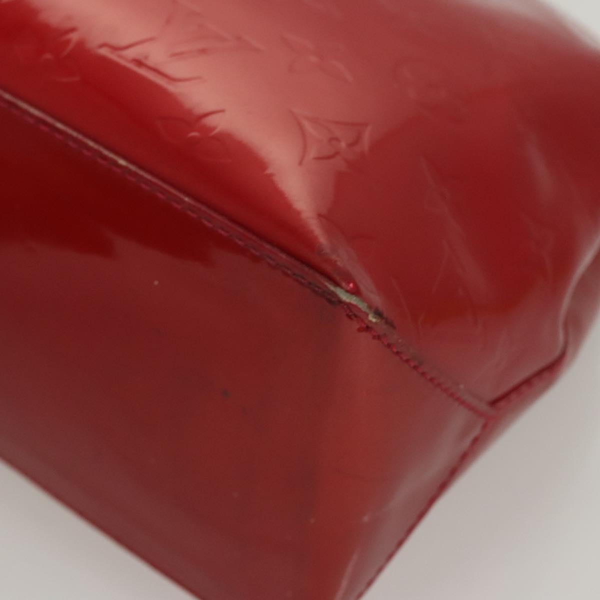 LOUIS VUITTON Monogram Vernis Wilshire PM Bag Pomme D'amour M93642 Auth BA2487