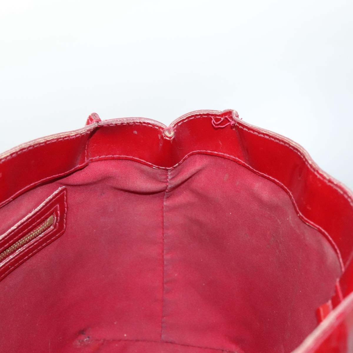 LOUIS VUITTON Monogram Vernis Wilshire PM Bag Pomme D'amour M93642 Auth BA2487