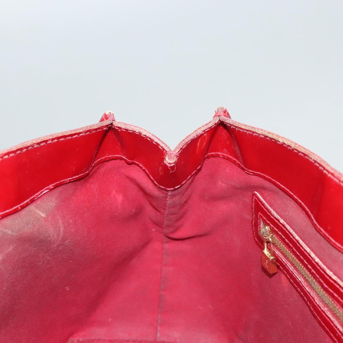 LOUIS VUITTON Monogram Vernis Wilshire PM Bag Pomme D'amour M93642 Auth BA2487