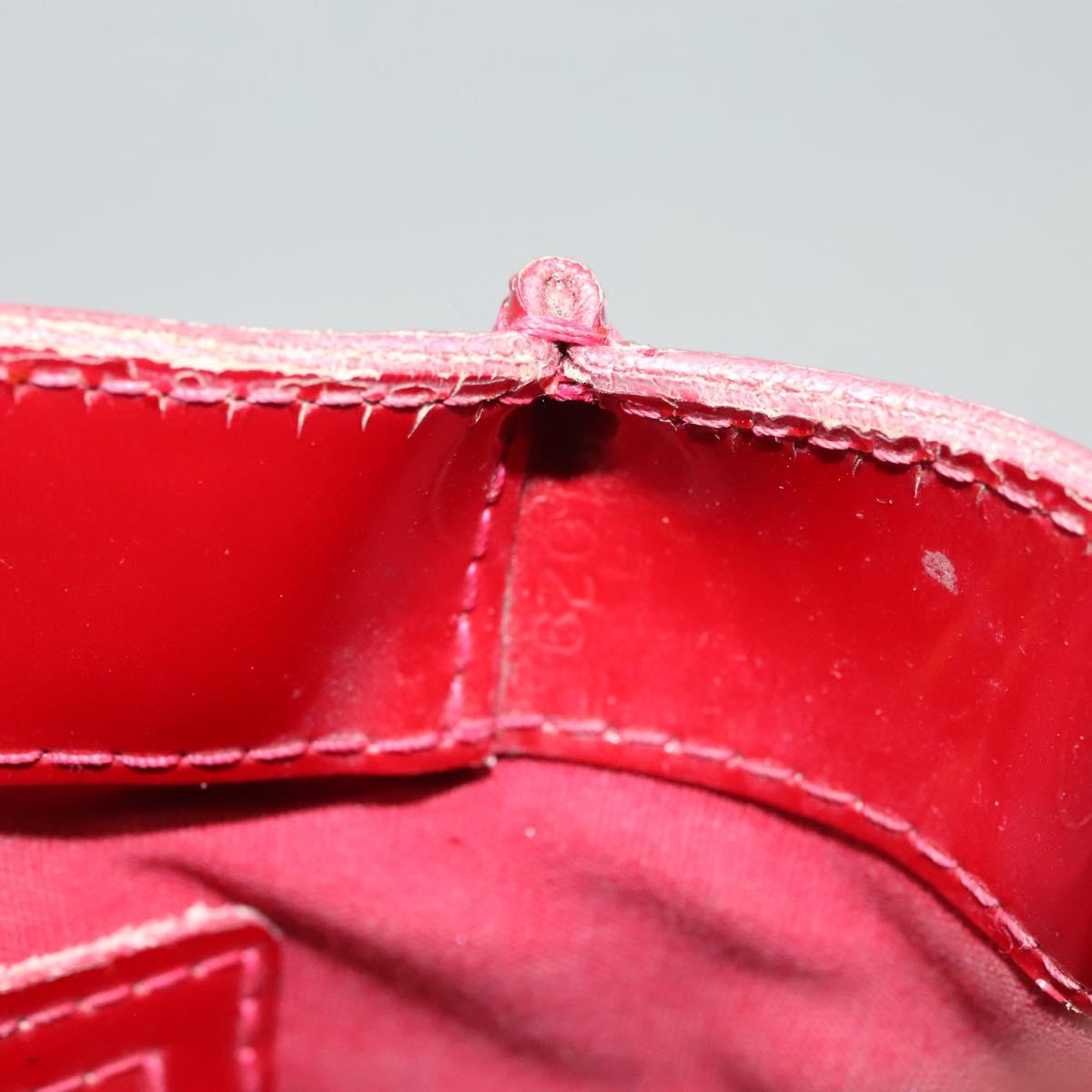 LOUIS VUITTON Monogram Vernis Wilshire PM Bag Pomme D'amour M93642 Auth BA2487