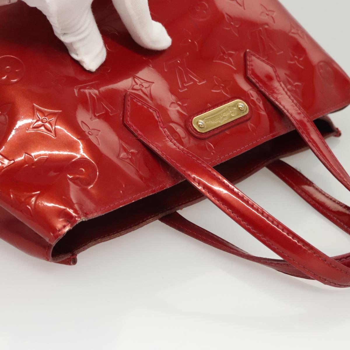 LOUIS VUITTON Monogram Vernis Wilshire PM Bag Pomme D'amour M93642 Auth BA2487