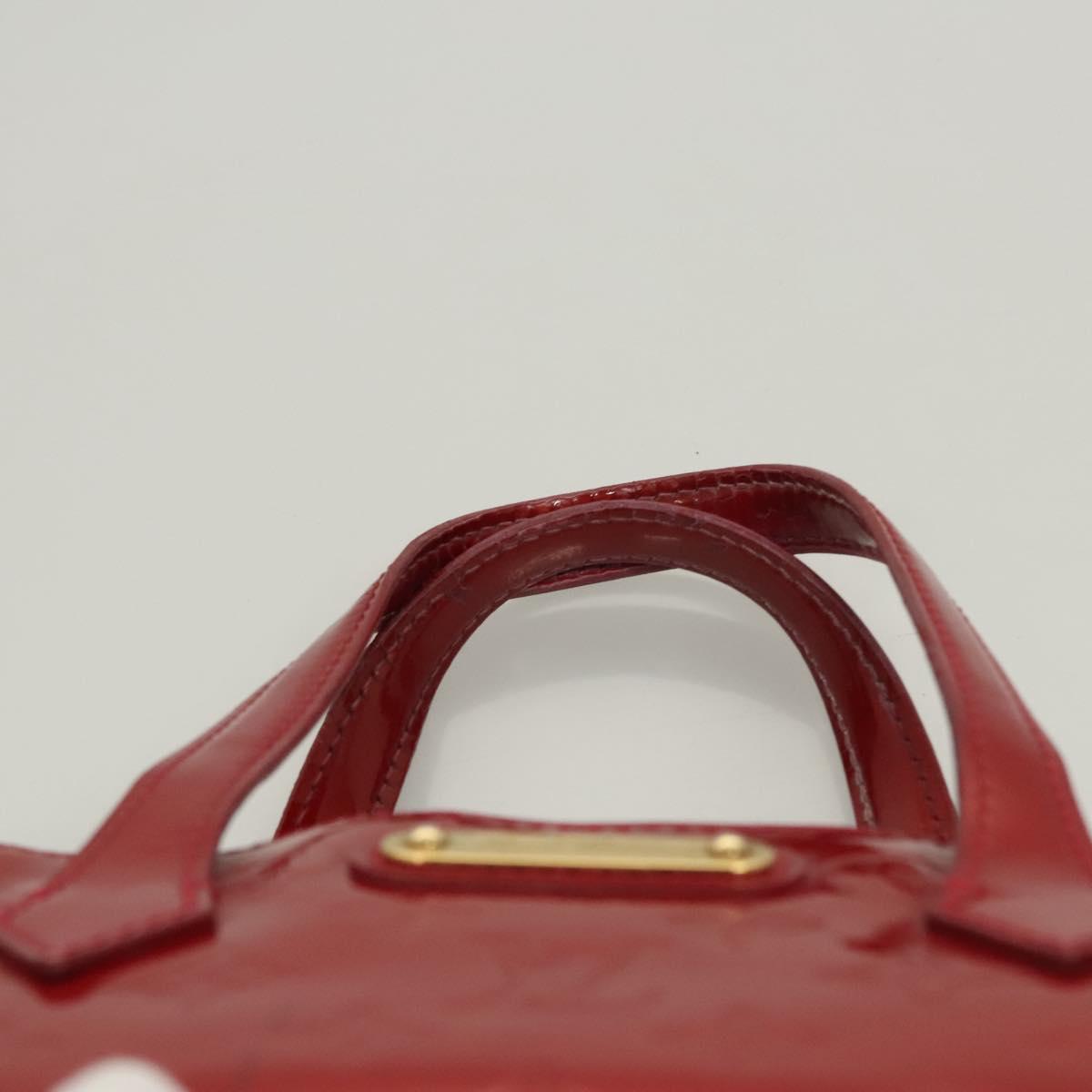 LOUIS VUITTON Monogram Vernis Wilshire PM Bag Pomme D'amour M93642 Auth BA2487