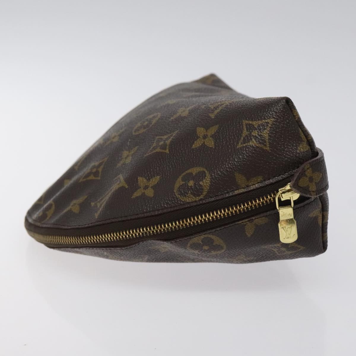 LOUIS VUITTON Monogram Trousse Demi Ronde Cosmetic Pouch M47520 LV Auth BA2491