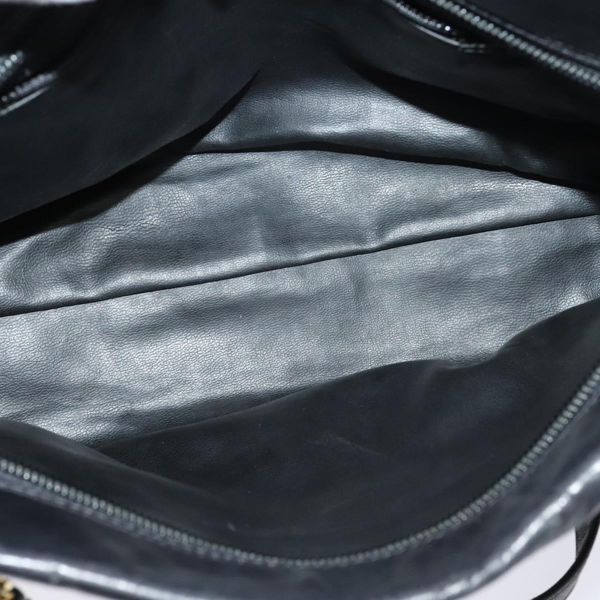 BALLY Shoulder Bag Leather Black Gold Auth BA2507