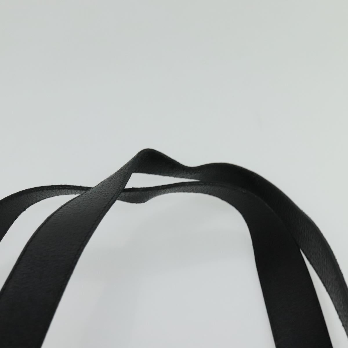 BVLGARI Logo Mania Tote Bag Canvas Black Silver Auth BA2558