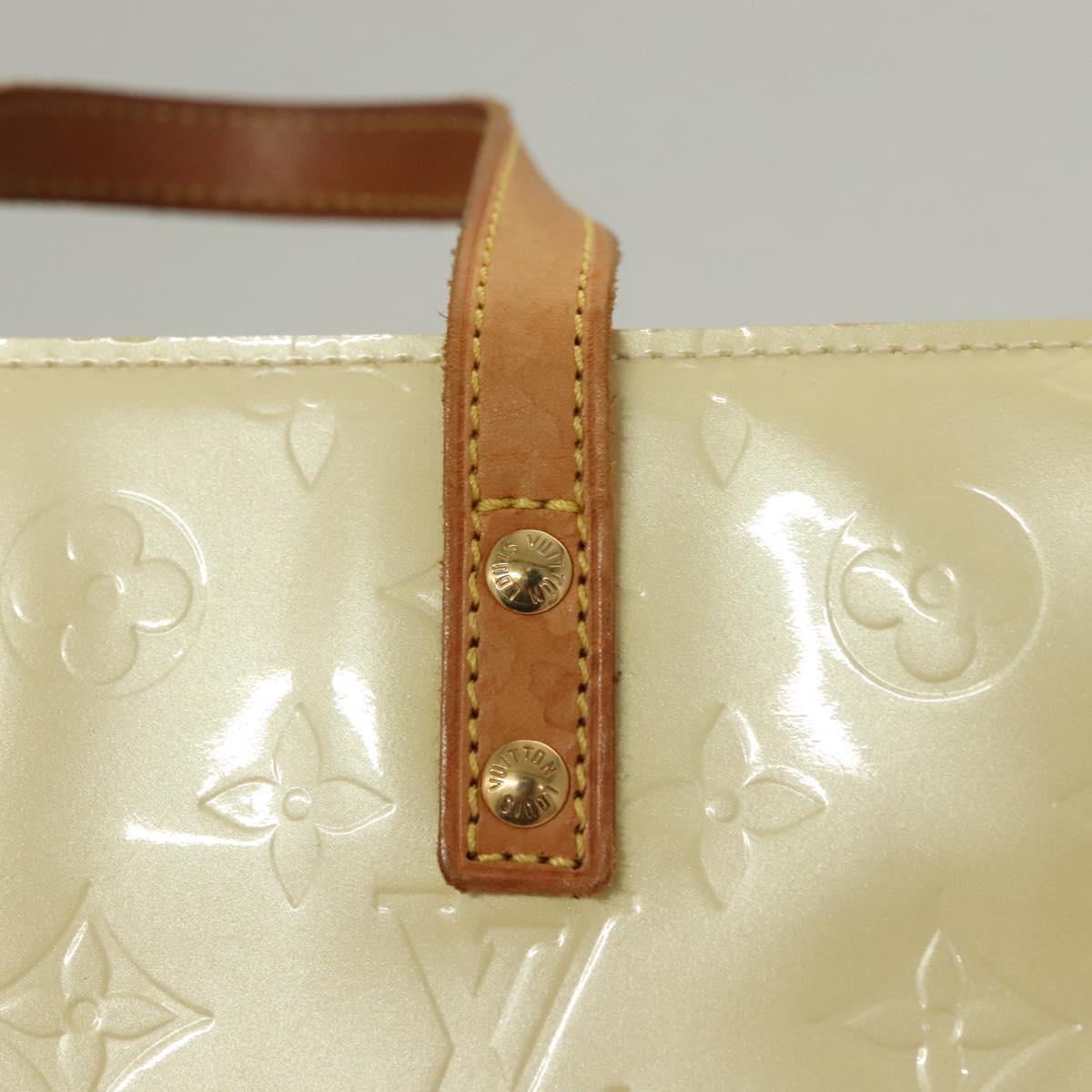 LOUIS VUITTON Monogram Vernis Reade PM Hand Bag Perle M91336 LV Auth BA2583