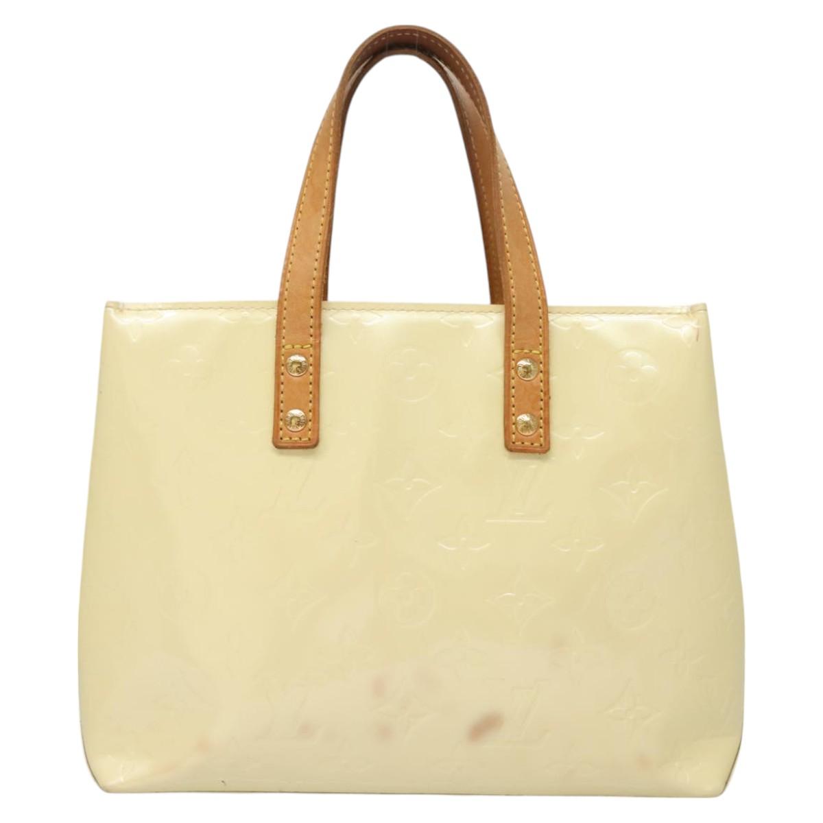 LOUIS VUITTON Monogram Vernis Reade PM Hand Bag Perle M91336 LV Auth BA2583