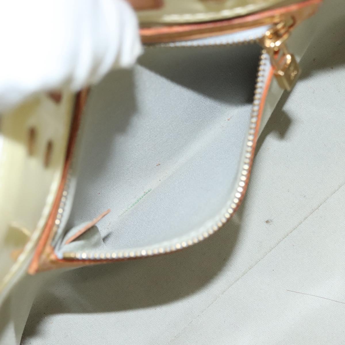 LOUIS VUITTON Monogram Vernis Reade PM Hand Bag Perle M91336 LV Auth BA2583