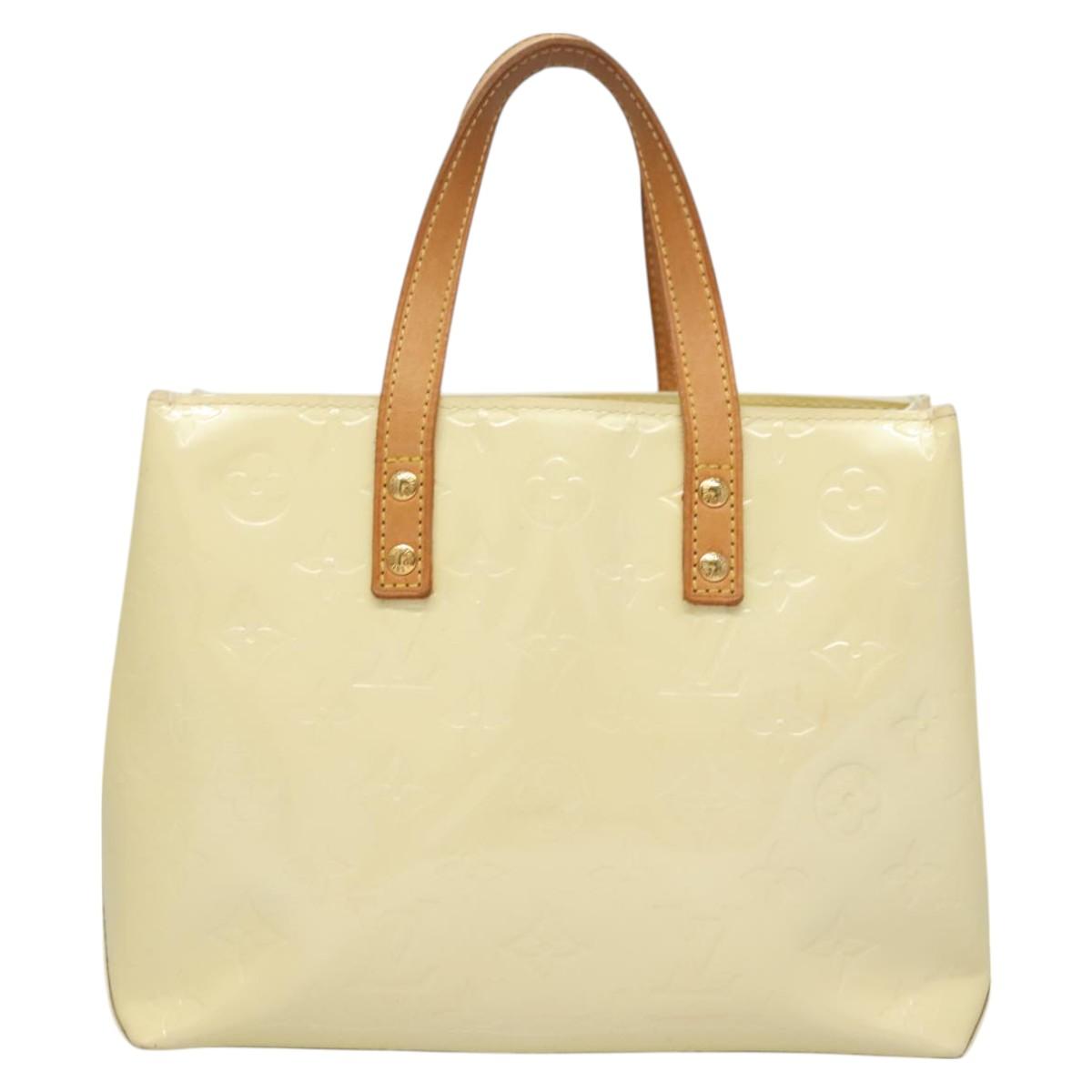 LOUIS VUITTON Monogram Vernis Reade PM Hand Bag Perle M91336 LV Auth BA2583