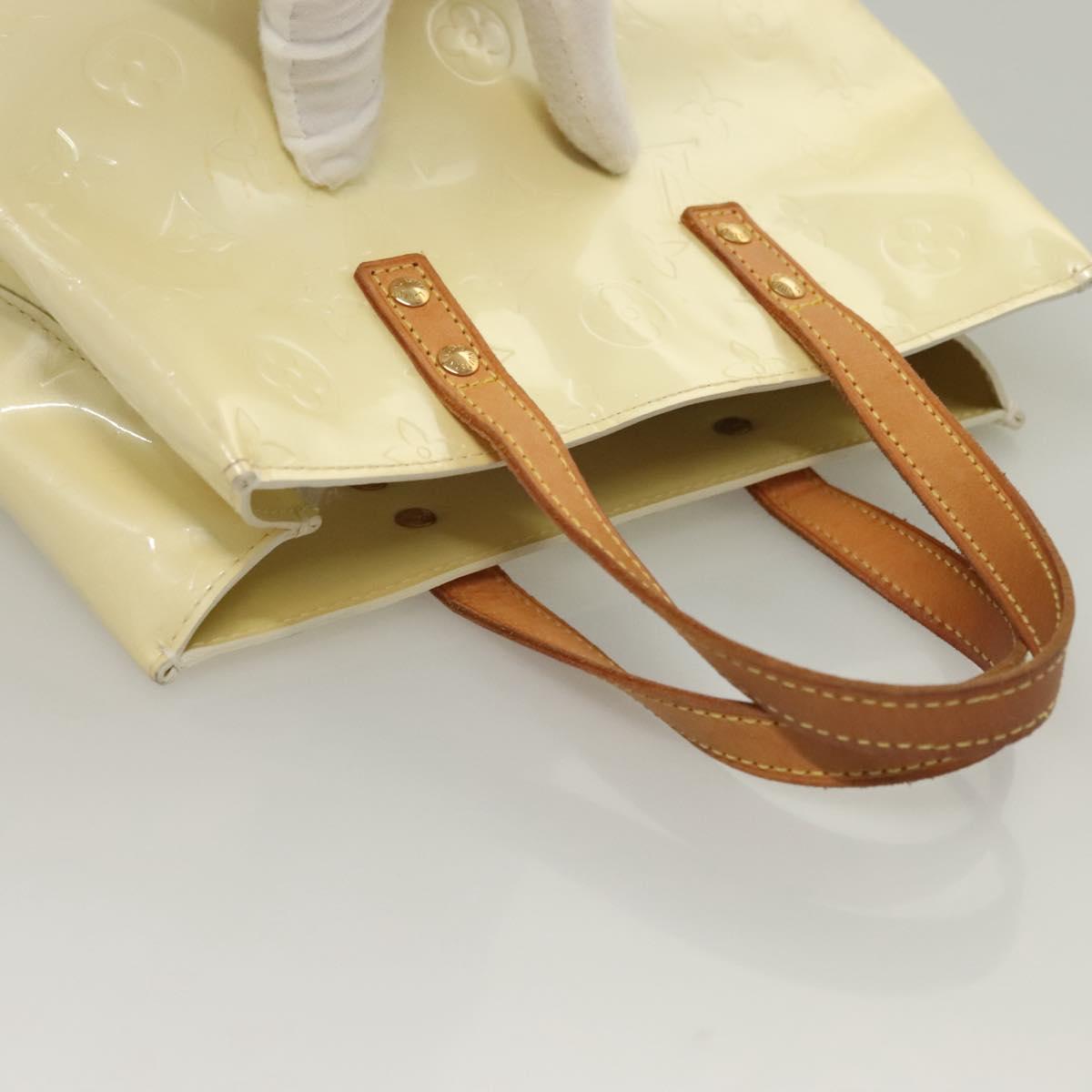 LOUIS VUITTON Monogram Vernis Reade PM Hand Bag Perle M91336 LV Auth BA2583