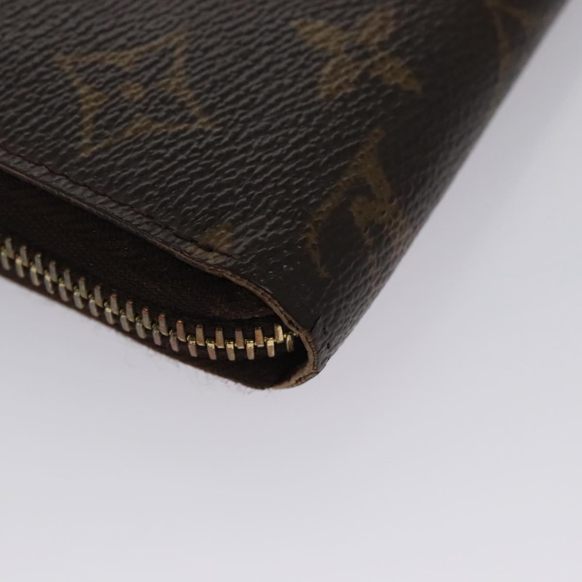 LOUIS VUITTON Monogram Zippy Wallet Long Wallet M42616 LV Auth BA262