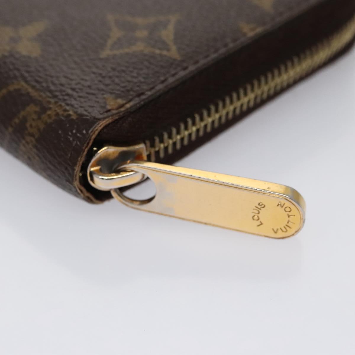 LOUIS VUITTON Monogram Zippy Wallet Long Wallet M42616 LV Auth BA262