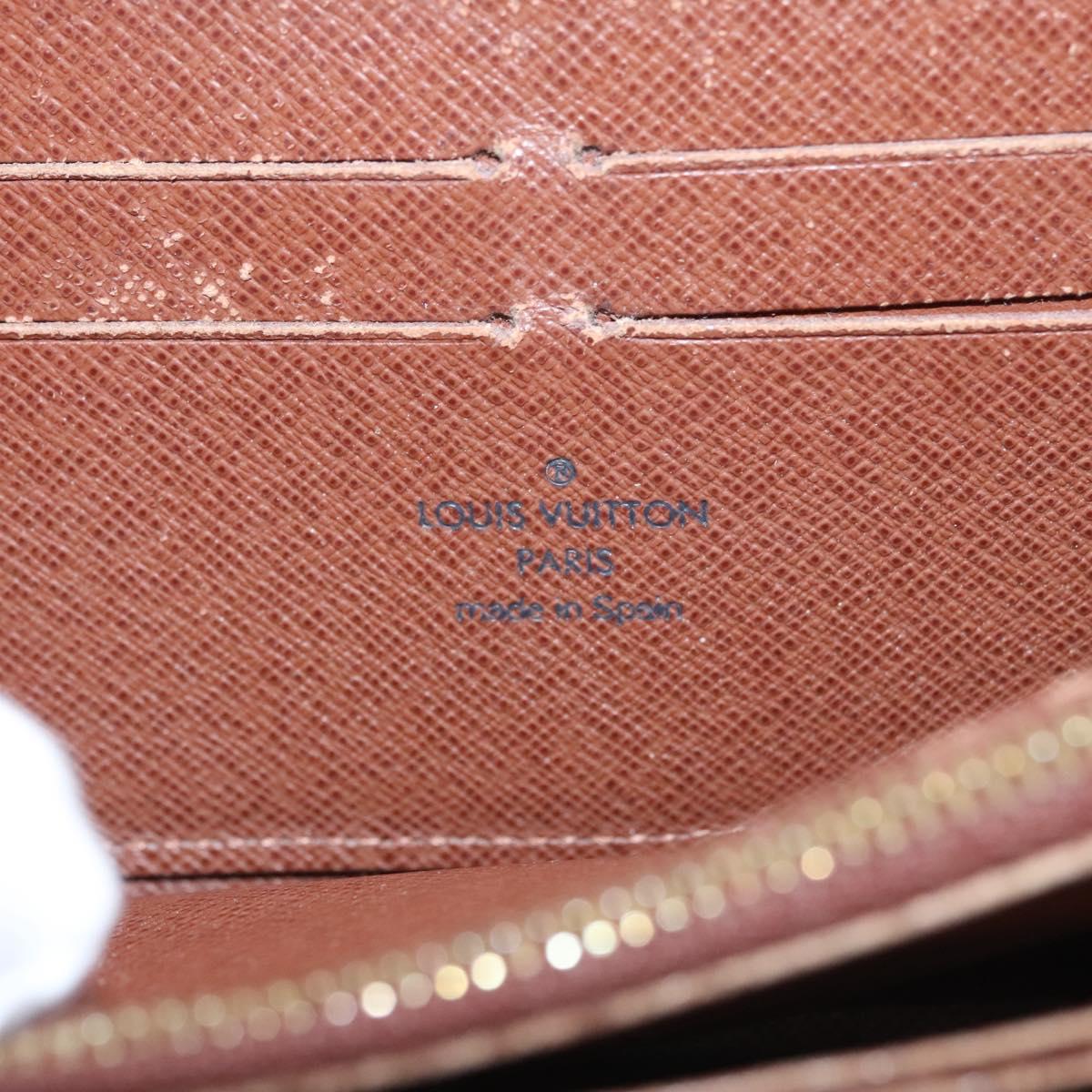 LOUIS VUITTON Monogram Zippy Wallet Long Wallet M42616 LV Auth BA262