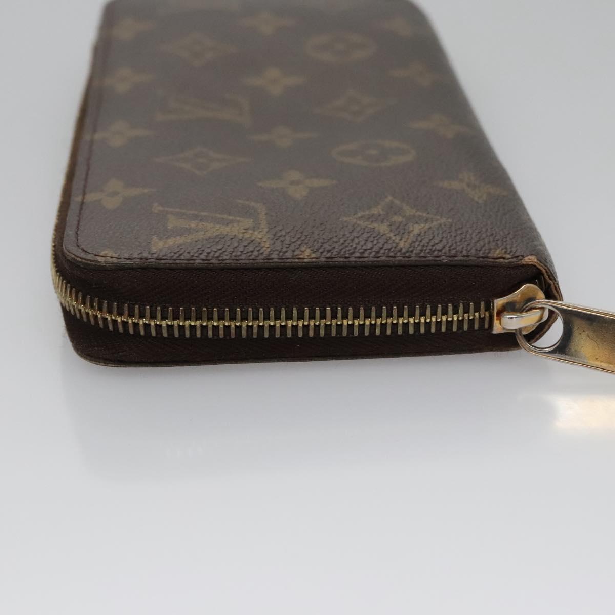 LOUIS VUITTON Monogram Zippy Wallet Long Wallet M42616 LV Auth BA262
