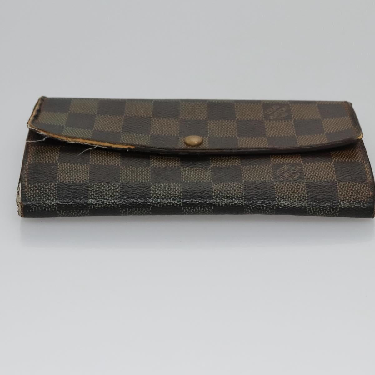 LOUIS VUITTON Monogram Damier Ebene Wallet 4Set LV Auth BA264