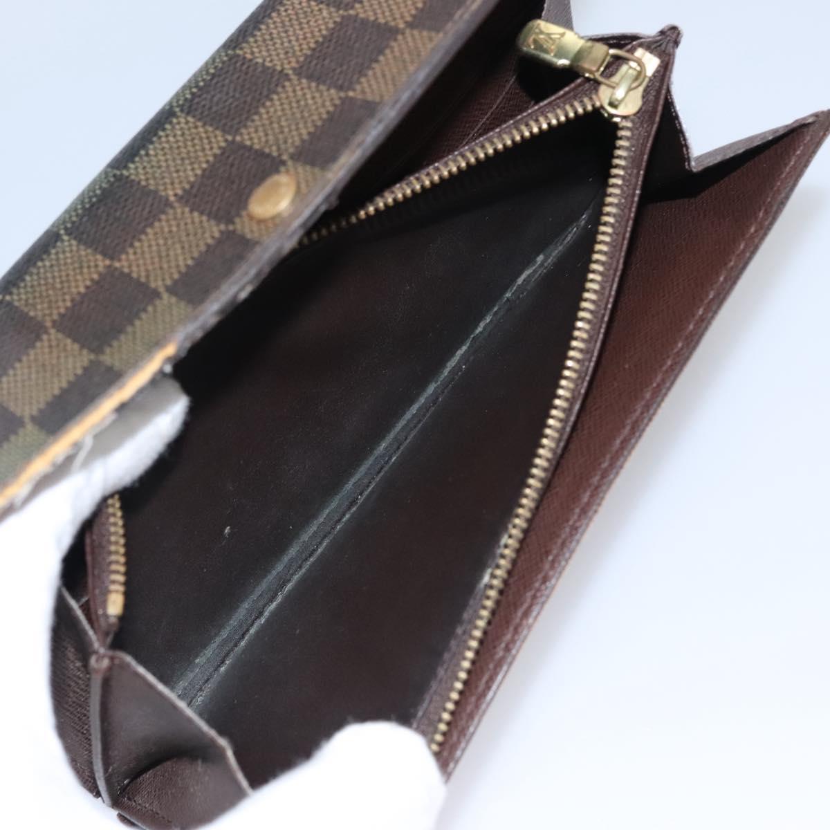LOUIS VUITTON Monogram Damier Ebene Wallet 4Set LV Auth BA264