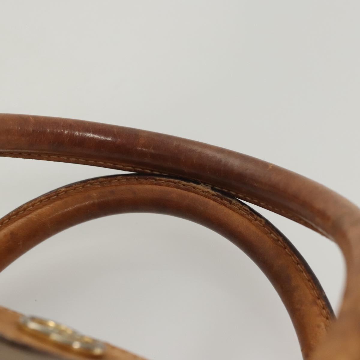 GUCCI Micro GG Supreme Hand Bag PVC Leather Brown Gold 002 101 4422 Auth BA2652