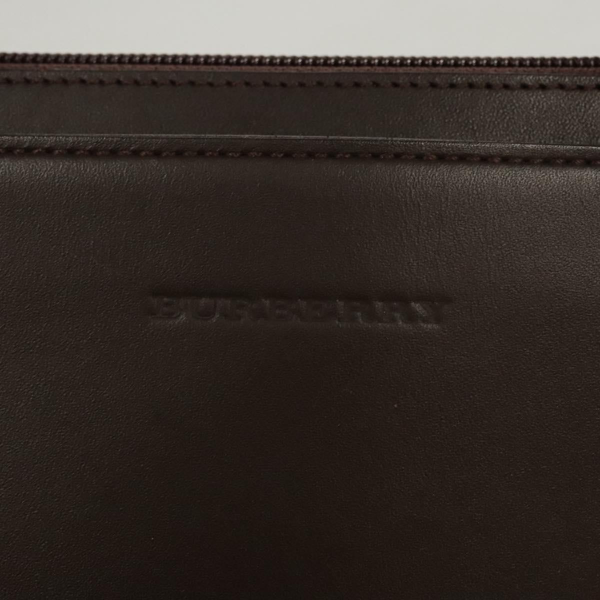 BURBERRY Hand Bag Suede Leather Brown Auth BA2670