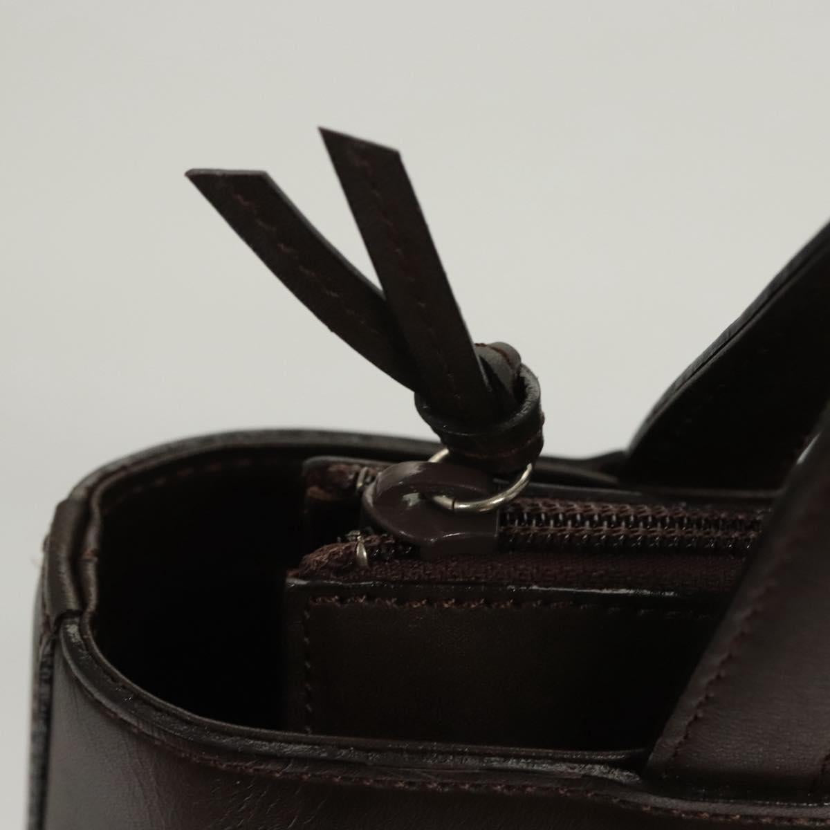 BURBERRY Hand Bag Suede Leather Brown Auth BA2670