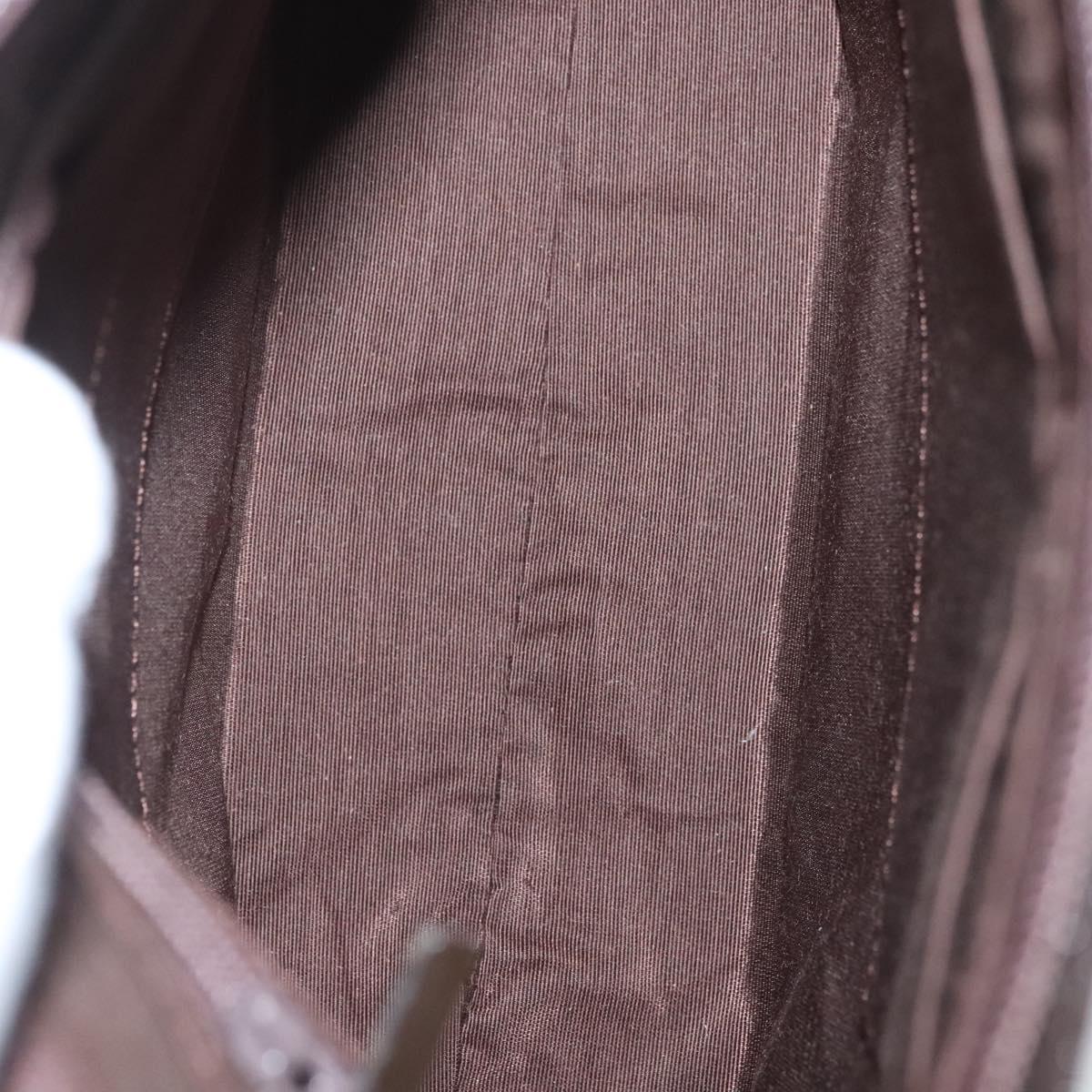 BURBERRY Hand Bag Suede Leather Brown Auth BA2670