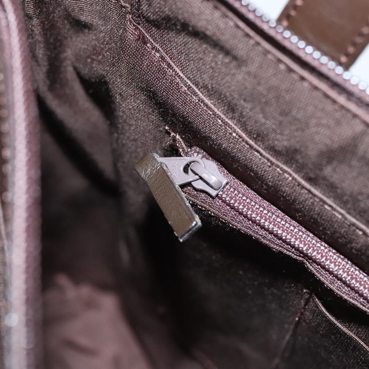 BURBERRY Hand Bag Suede Leather Brown Auth BA2670