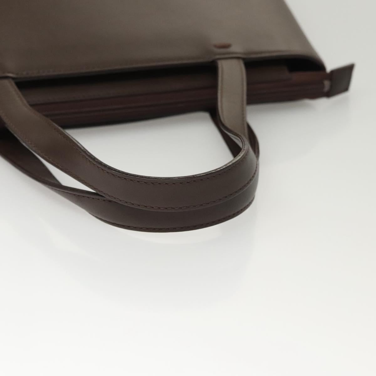 BURBERRY Hand Bag Suede Leather Brown Auth BA2670