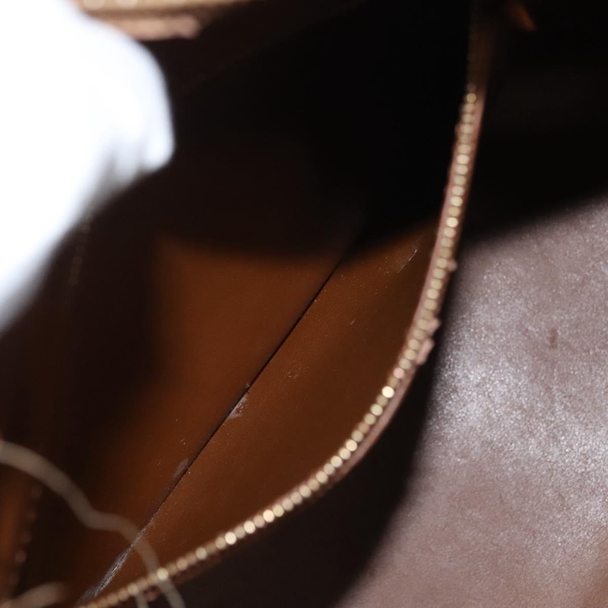 LOUIS VUITTON Monogram Vernis Houston Hand Bag Bronze M91122 LV Auth BA2687