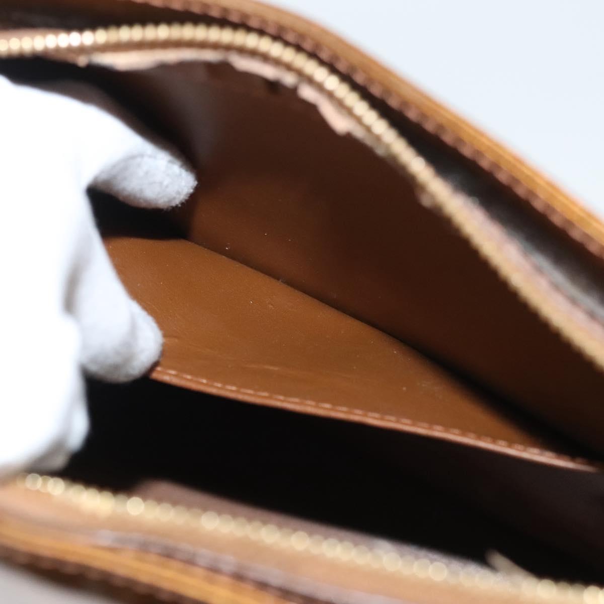 LOUIS VUITTON Monogram Vernis Houston Hand Bag Bronze M91122 LV Auth BA2687