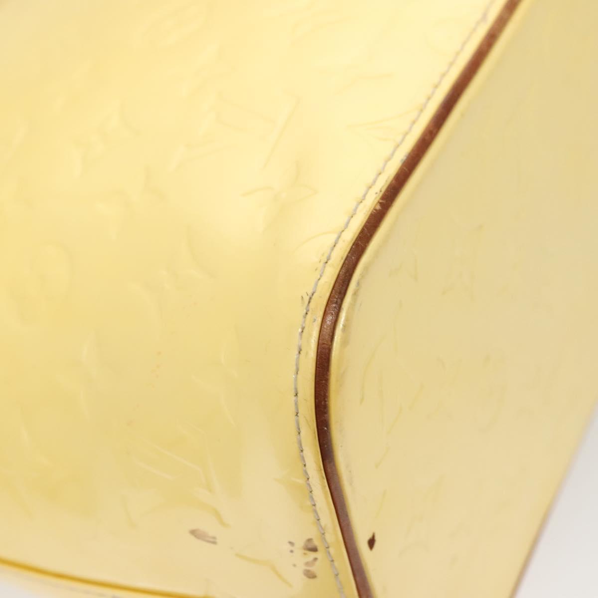 LOUIS VUITTON Monogram Vernis Houston Hand Bag Perle M91342 LV Auth BA2688