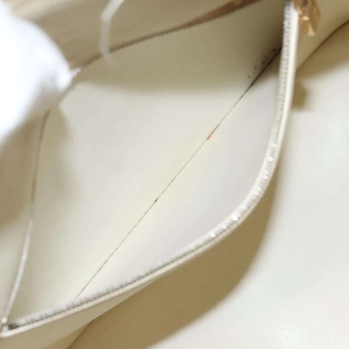 LOUIS VUITTON Monogram Vernis Houston Hand Bag Perle M91342 LV Auth BA2688