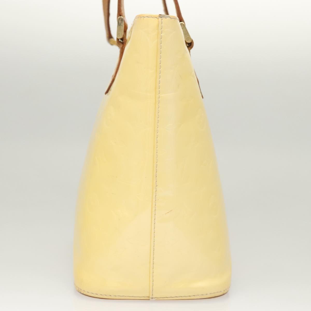 LOUIS VUITTON Monogram Vernis Houston Hand Bag Perle M91342 LV Auth BA2688