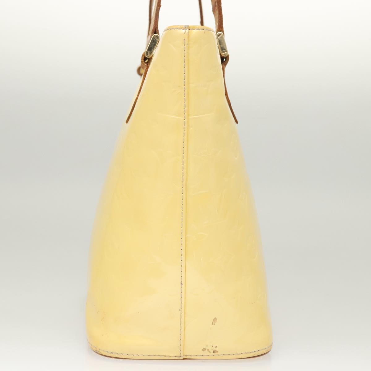 LOUIS VUITTON Monogram Vernis Houston Hand Bag Perle M91342 LV Auth BA2688