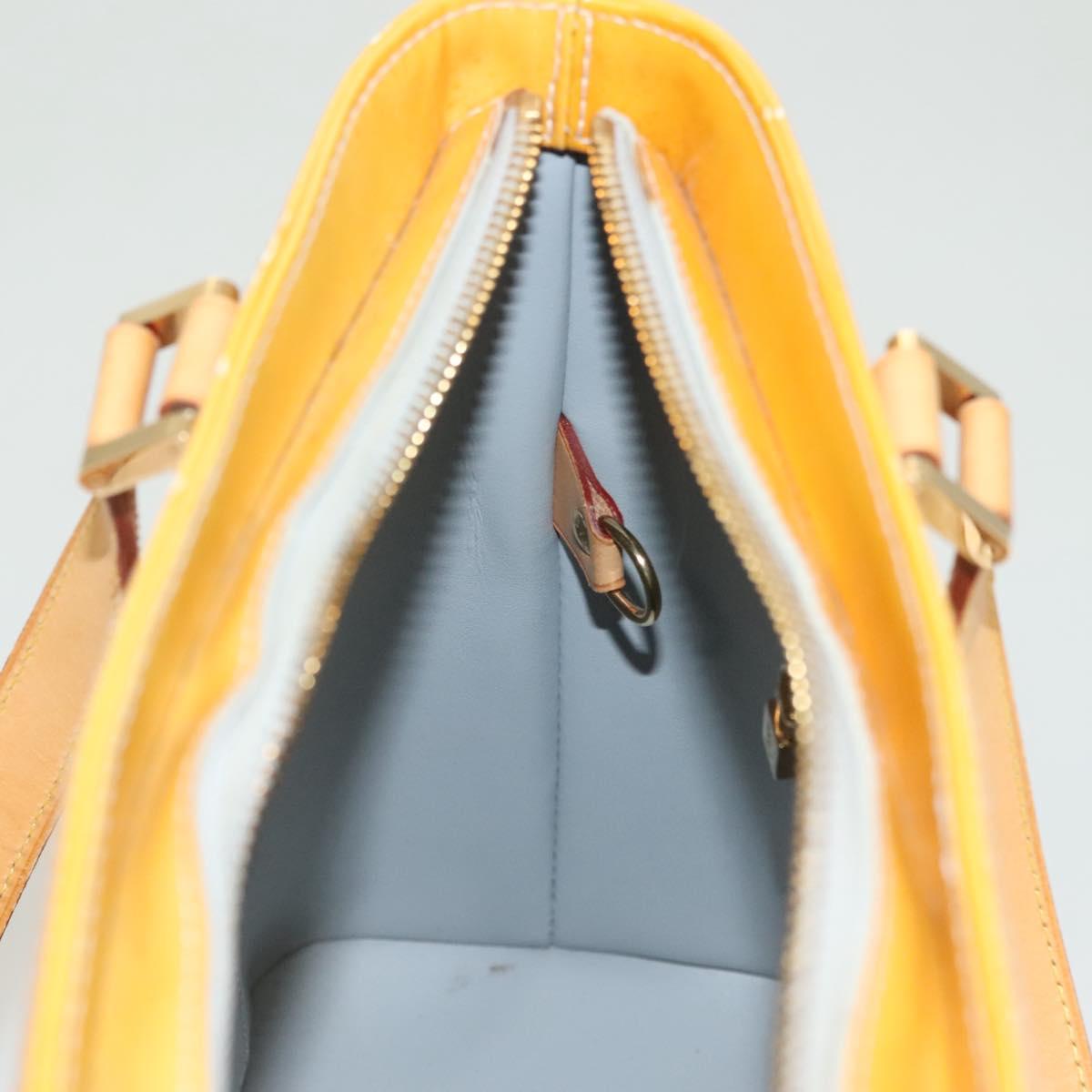 LOUIS VUITTON Monogram Vernis Houston Hand Bag Gris M91053 LV Auth BA2689