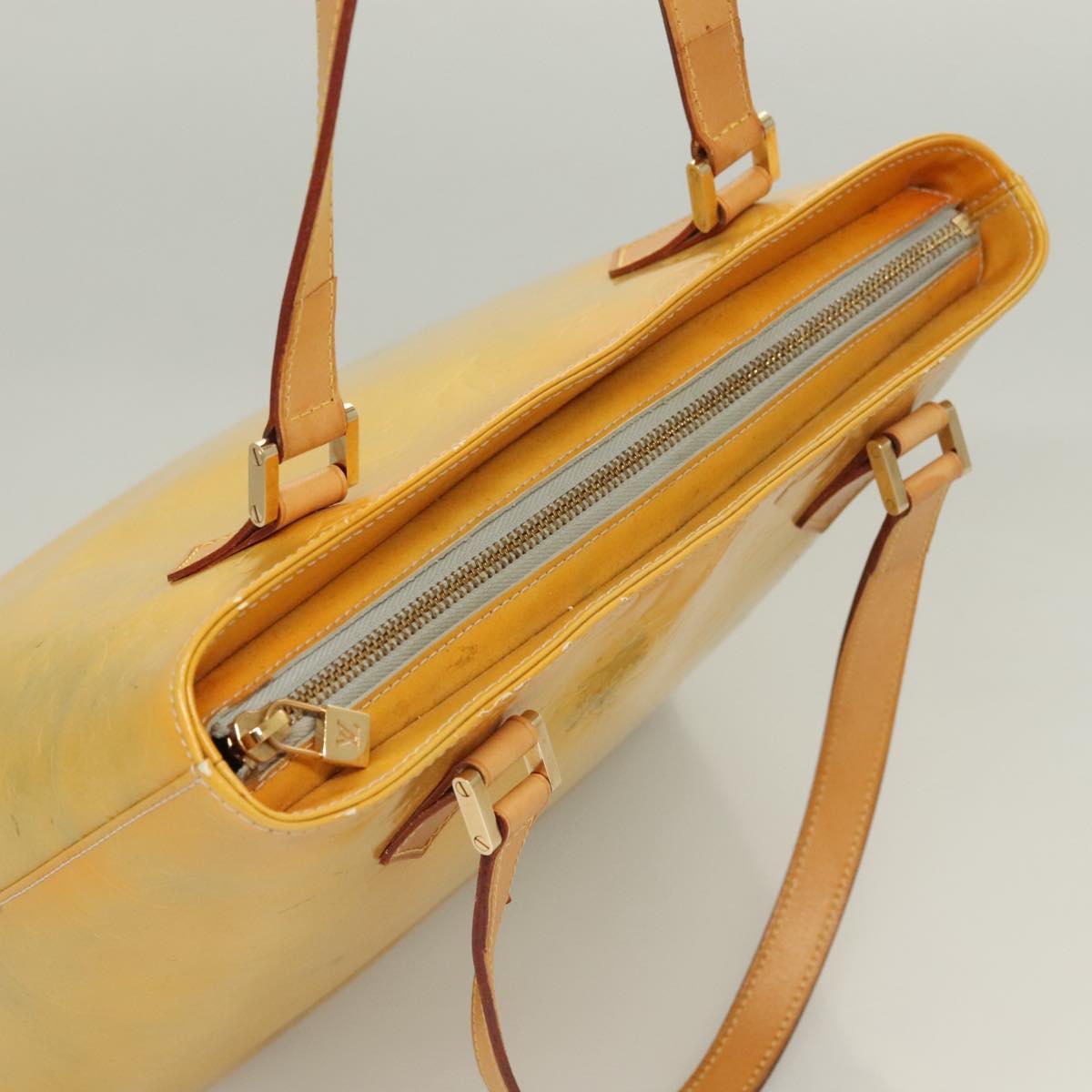 LOUIS VUITTON Monogram Vernis Houston Hand Bag Gris M91053 LV Auth BA2689