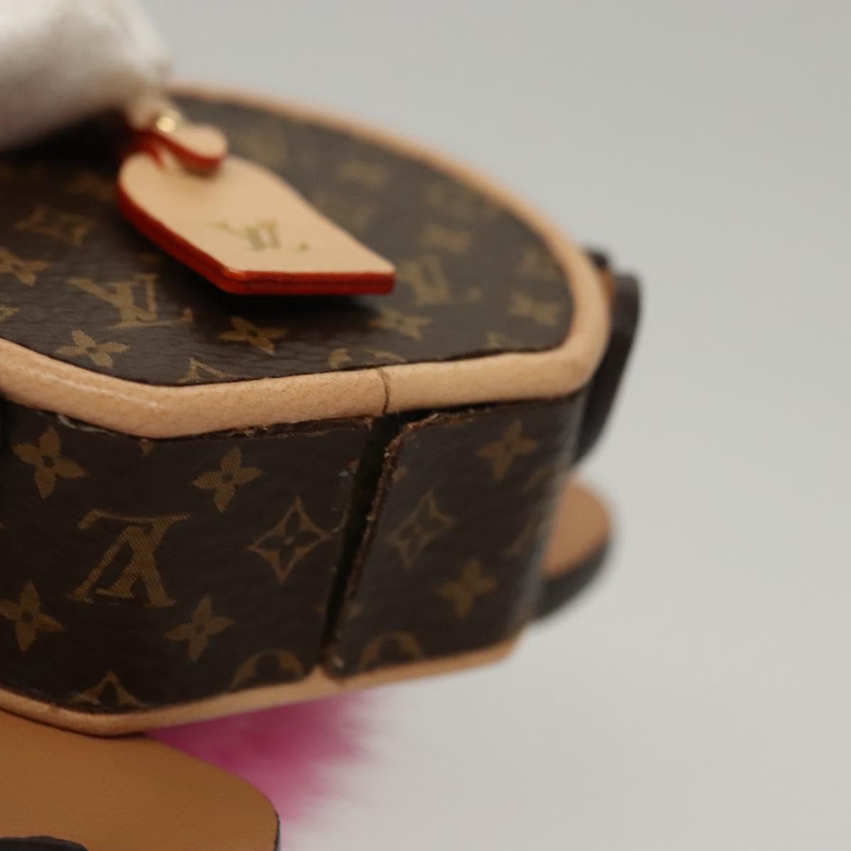 LOUIS VUITTON Monogram Body Chain Monkey Necklace Brown LV Auth BA270SAV