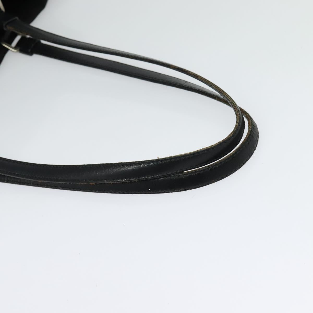 PRADA Tote Bag Nylon Black Silver Auth BA2711