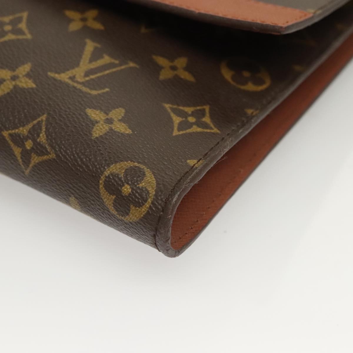 LOUIS VUITTON Monogram Porte Envelope Clutch Bag M51801 LV Auth BA2713