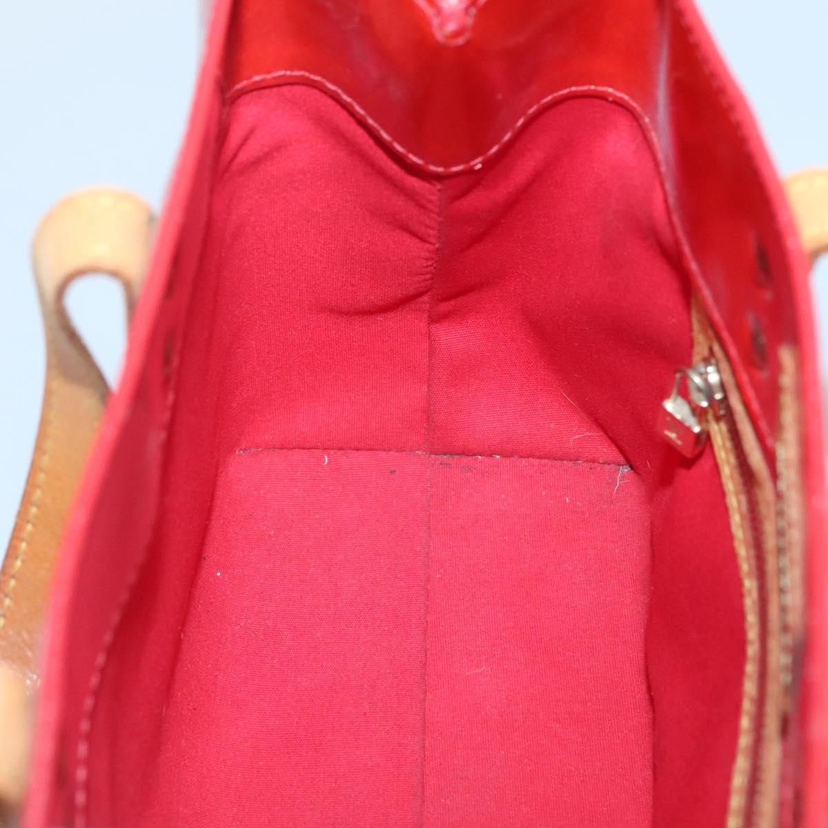 LOUIS VUITTON Monogram Vernis Reade PM Hand Bag Red Rouge M91088 LV Auth BA2716