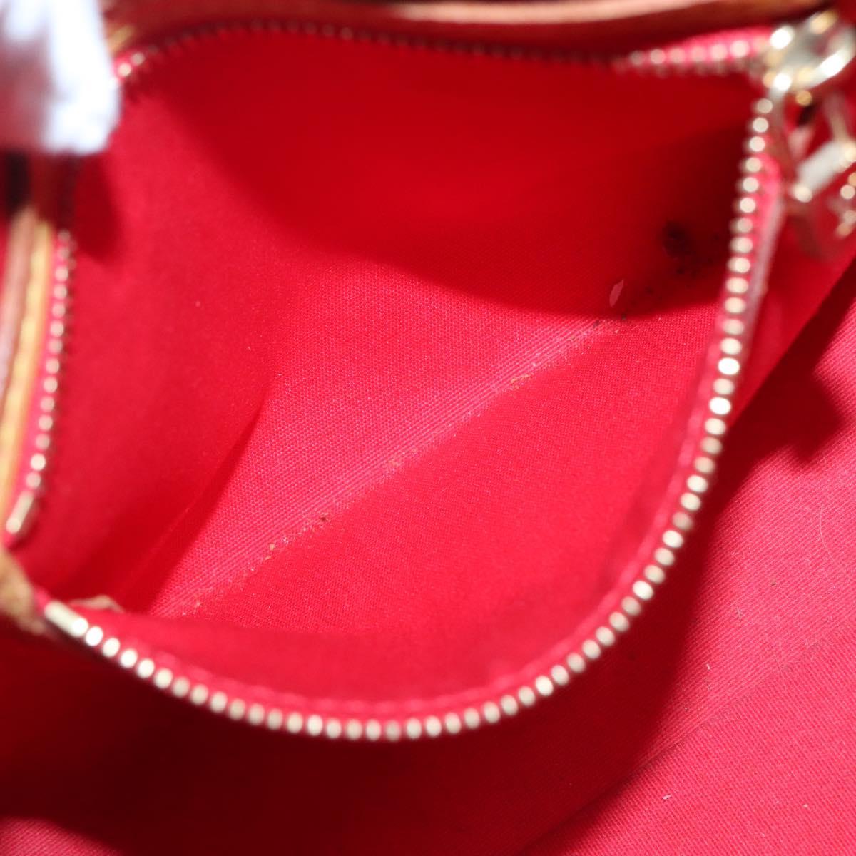 LOUIS VUITTON Monogram Vernis Reade PM Hand Bag Red Rouge M91088 LV Auth BA2716