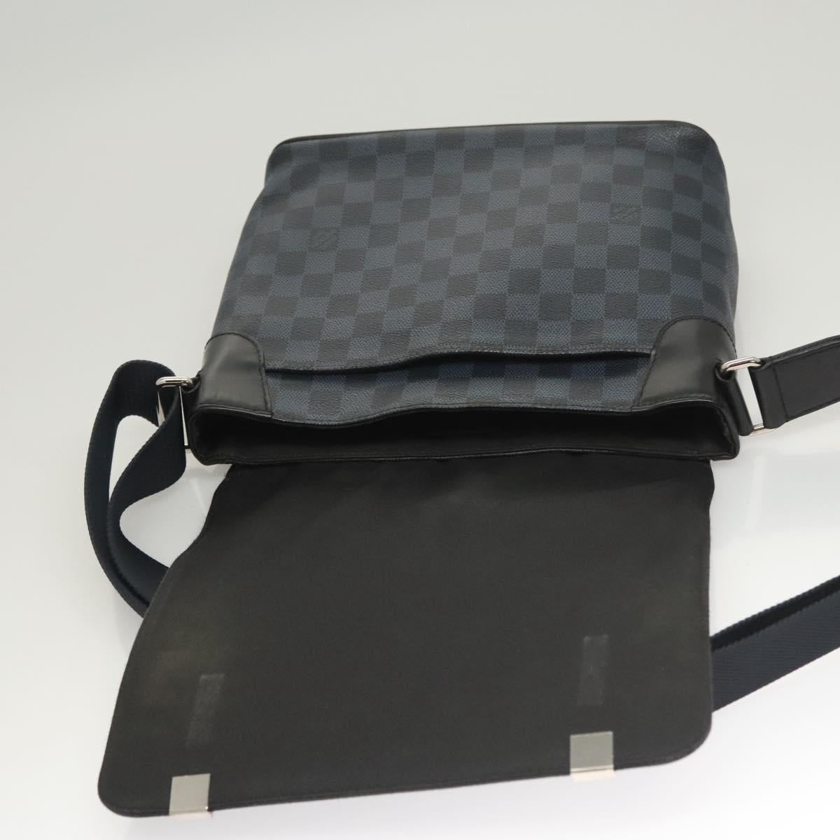 LOUIS VUITTON Damier Cobalt District PM NM Shoulder Bag N50005 LV Auth BA2720